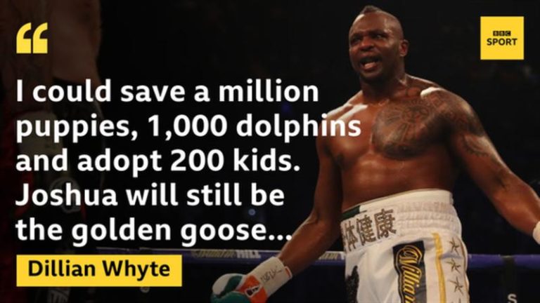 Boxing: Dillian Whyte says,”No Matter What I Do – Anthony Joshua Will Still Be Golden Goose”