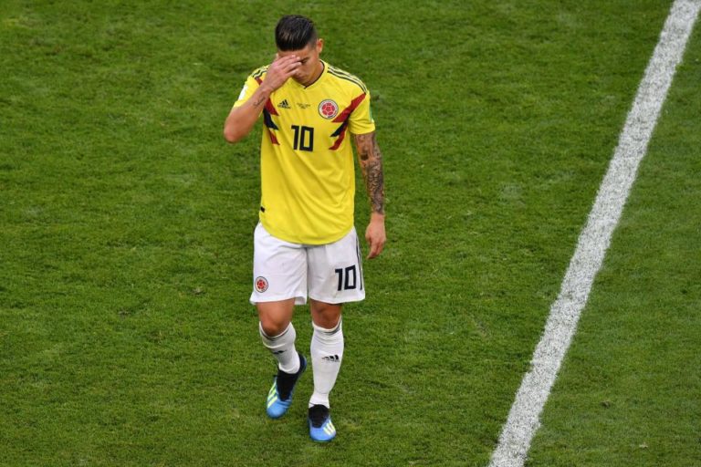 Football : James Rodriguez tweets out heartbreaking picture after Colombia’s elimination from the WC.