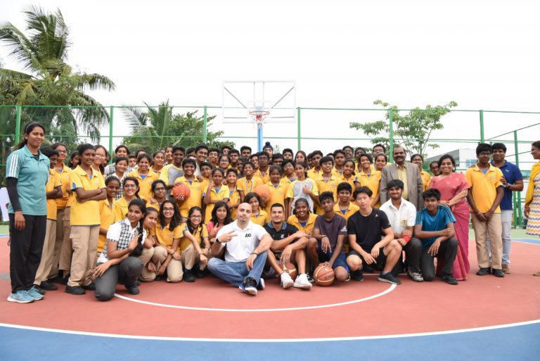 3×3 Pro Basketball League hosted a coaching clinic for students at Montfort School & Vaels International School in Chennai