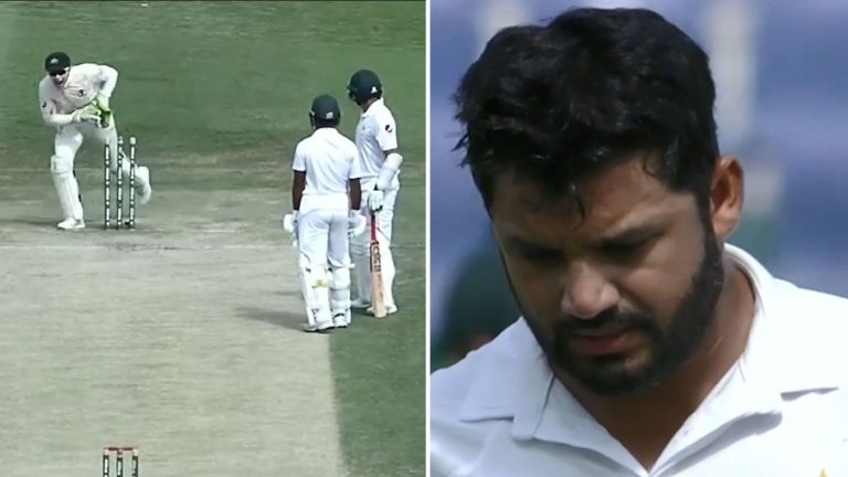 Chitchat between runs turns fatal: Azhar Ali run out whilst chatting with Asad Shafiq in the middle presuming he’s hit a four.