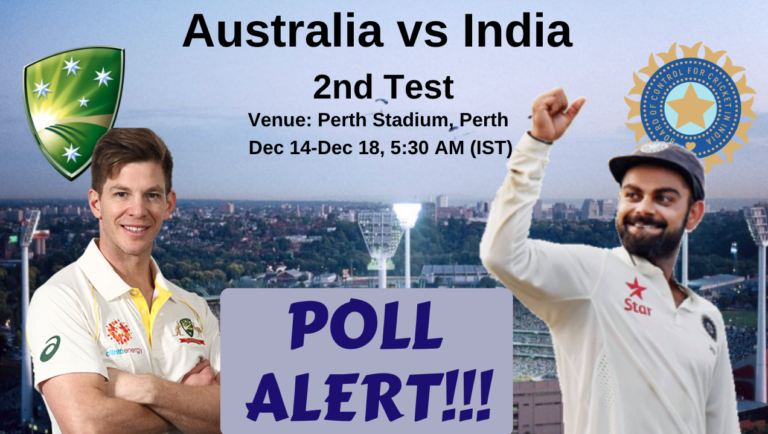 POLL ALERT – Australia vs India 2nd Test match!!