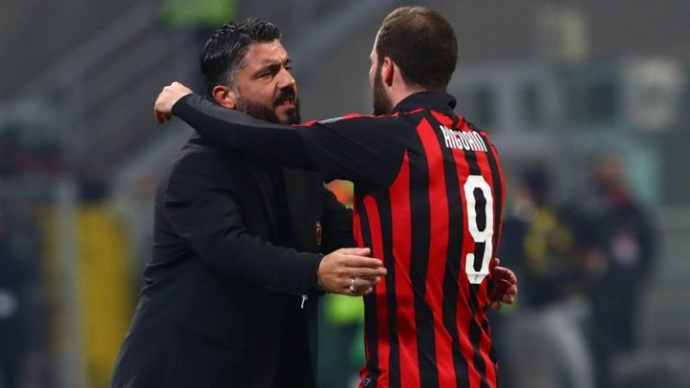 Milan boss Gennaro Gattuso falls back on claims of Higuain’s exit