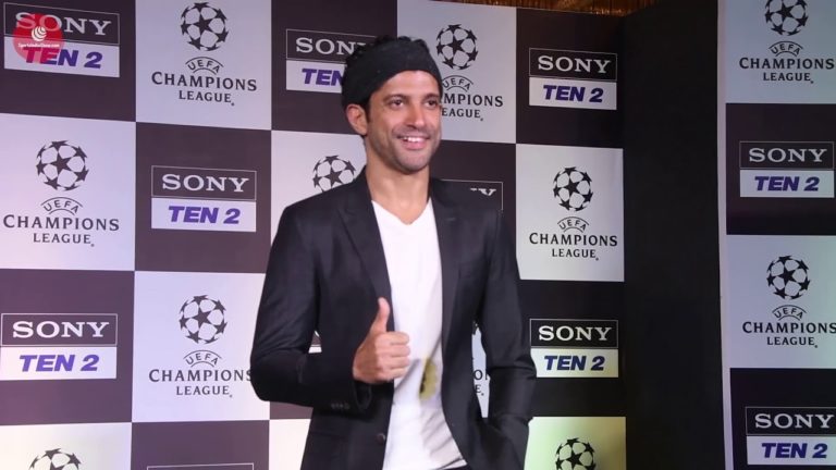 Farhan Akhtar as the official guest from India at the Launch of ‘Road to Madrid’ fever for UEFA Champions League.