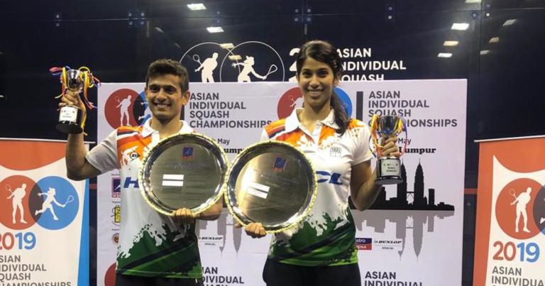 Indian squash stalwarts Joshna Chinappa and Saurav Ghosal emerge champions in the Asian Individual Squash Championships