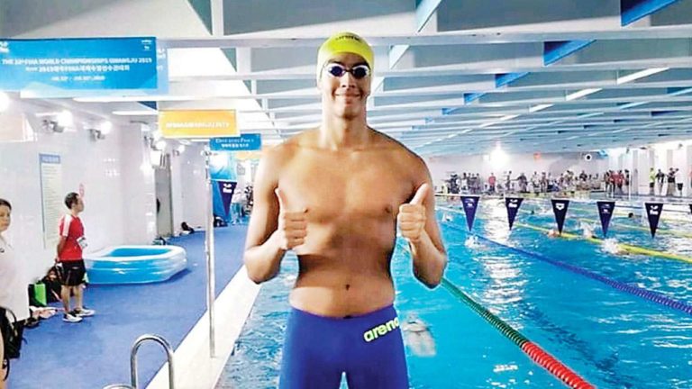 Srihari Nataraj ends a busy day at the office with two gold medals