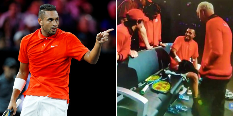 Watch: Nick Kyrgios was distracted because of a ‘hot chick’ in the crowd!