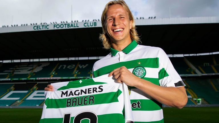 Watch: Celtic right back Moritz Bauer makes his throw in look like a goal kick!