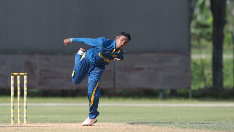 Watch: Sri Lankan spinner Kevin Kothithiigoda’s action will leave you bamboozled long before he releases the ball!