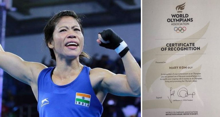 Mary Kom felicitated by the World Olympians Association