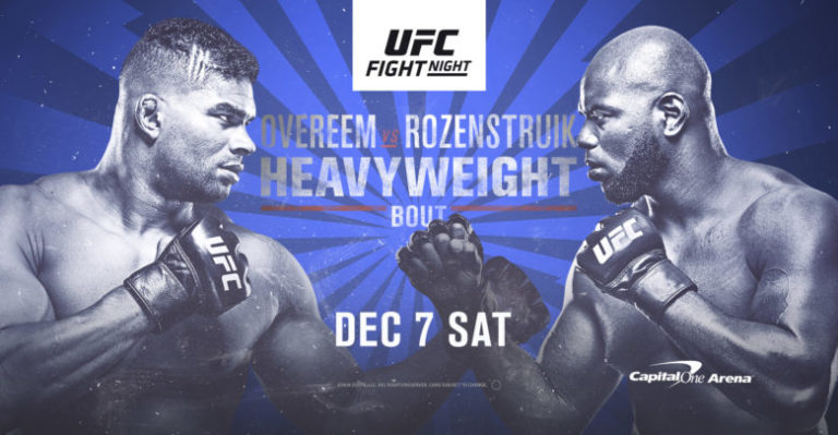 Watch UFC Fight Night featuring Alistair Overeem vs Jairzinho Rozenstruik