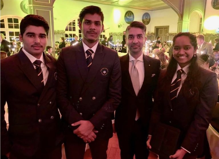 Legendary Olympic gold medalist Abhinav Bindra congratulates three Indian shooters on receiving ISSF Golden Target award