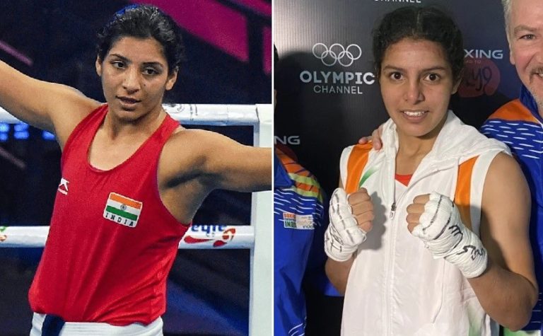Boxers Simranjit and Sakshi one win away from qualifying for Tokyo 2020 at Asian Olympic Qualifiers!