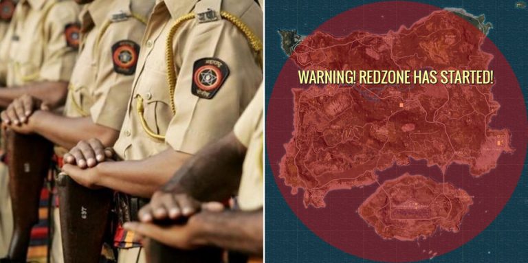 Mumbai Police use a PUBG red zone reference to remind people to social distance!