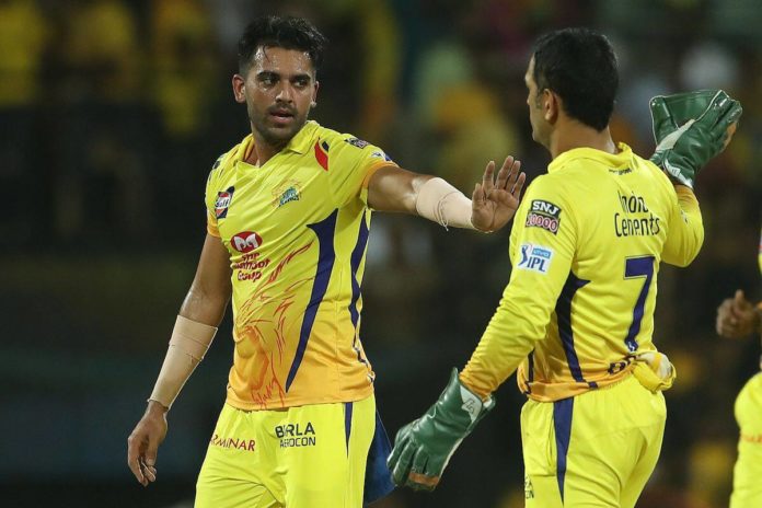 DeepakChaharMSDhoni Deepak Chahar