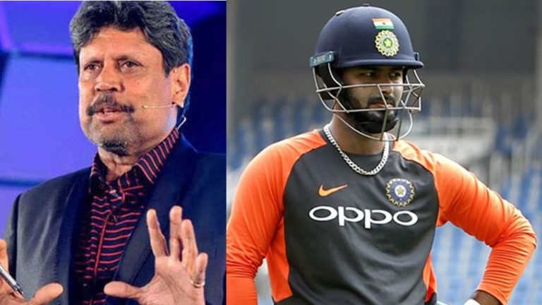 Rishabh Pant and Kapil Dev
