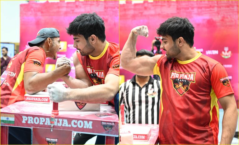 Arm Wrestler Jogendra Yadav got fifth position at the Sood Classic World Strongman Games