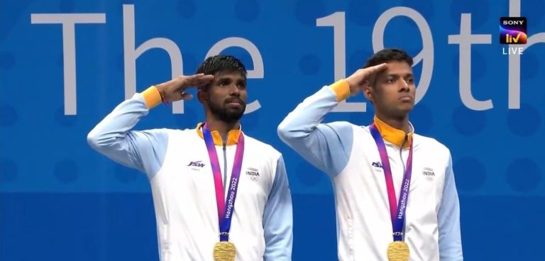 Satwik Rankireddy and Chirag Shetty win Gold in Men’s Doubles Badminton after defeating Korea