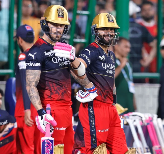 Faf du Plessis and Virat Kohli